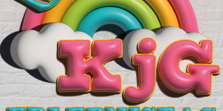 Regenbogen mit dem KjG-Logo und dem Datum 25.11.2023